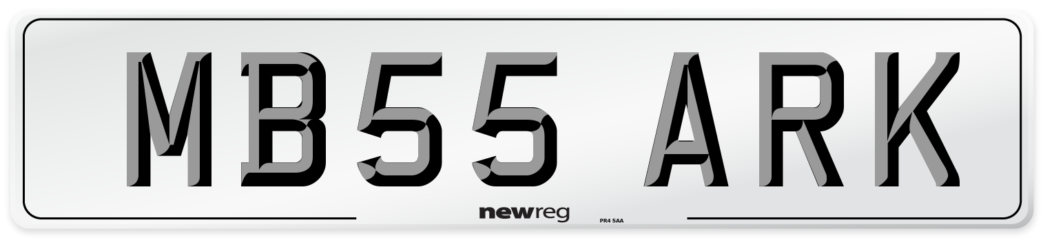 MB55 ARK Number Plate from New Reg